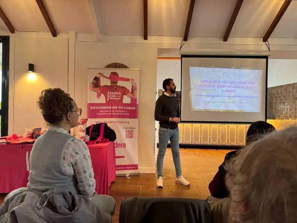 La charla la ha ofrecido el fisioterapeuta Jes&uacute;s Gonz&aacute;lez y ha versado sobre el tratamiento del linfedema en usuarios que superaron el c&aacute;ncer de mama.