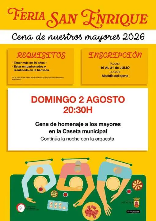 2026 cartel cena mayores feria san enrique