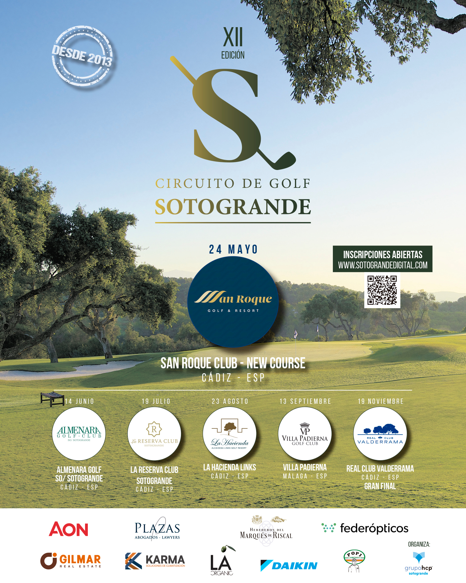 CARTEL OFICIAL XII CIRCUITO DE GOLF SOTOGRANDE