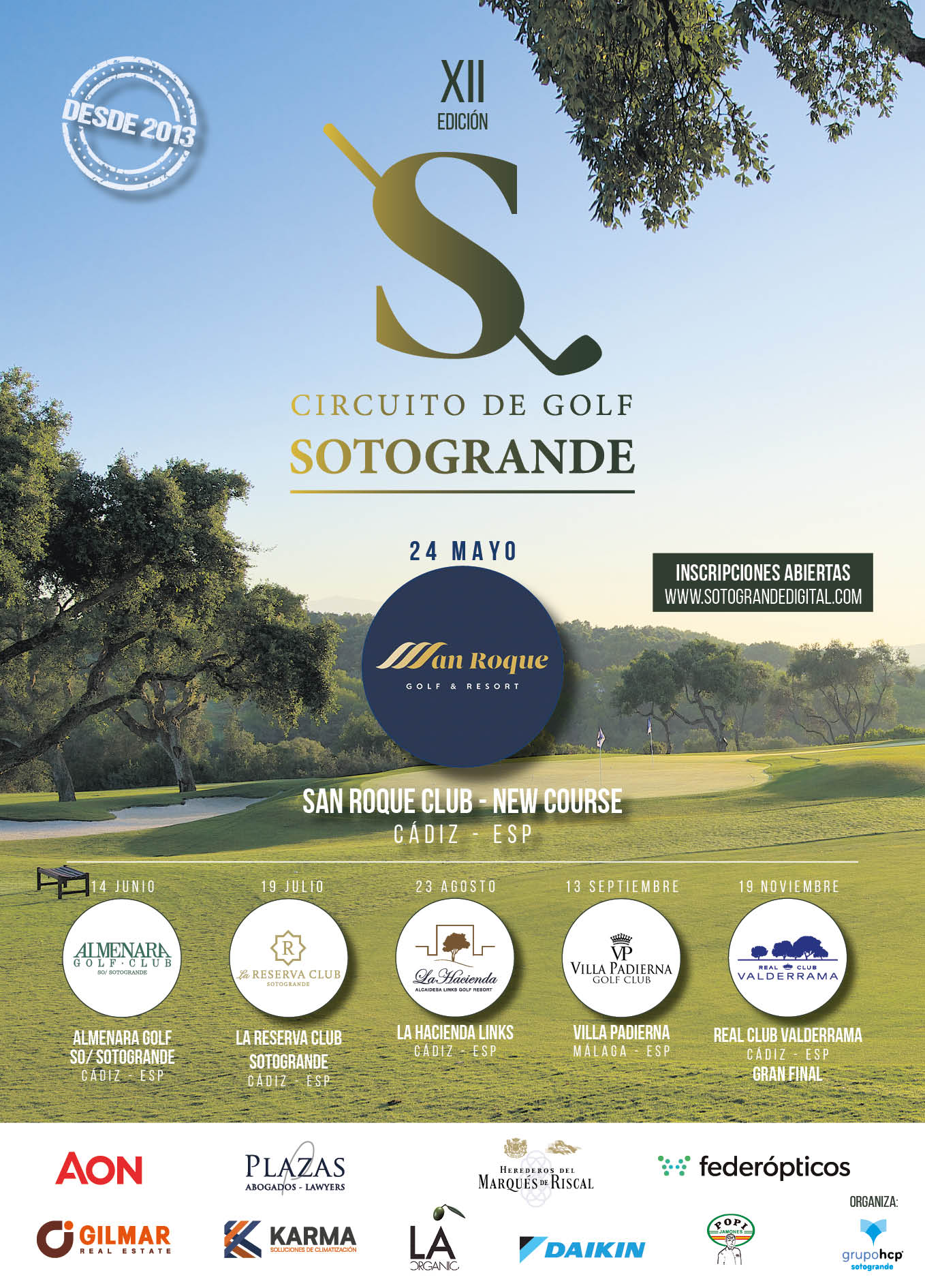 CARTEL OFICIAL XII CIRCUITO DE GOLF SOTOGRANDE