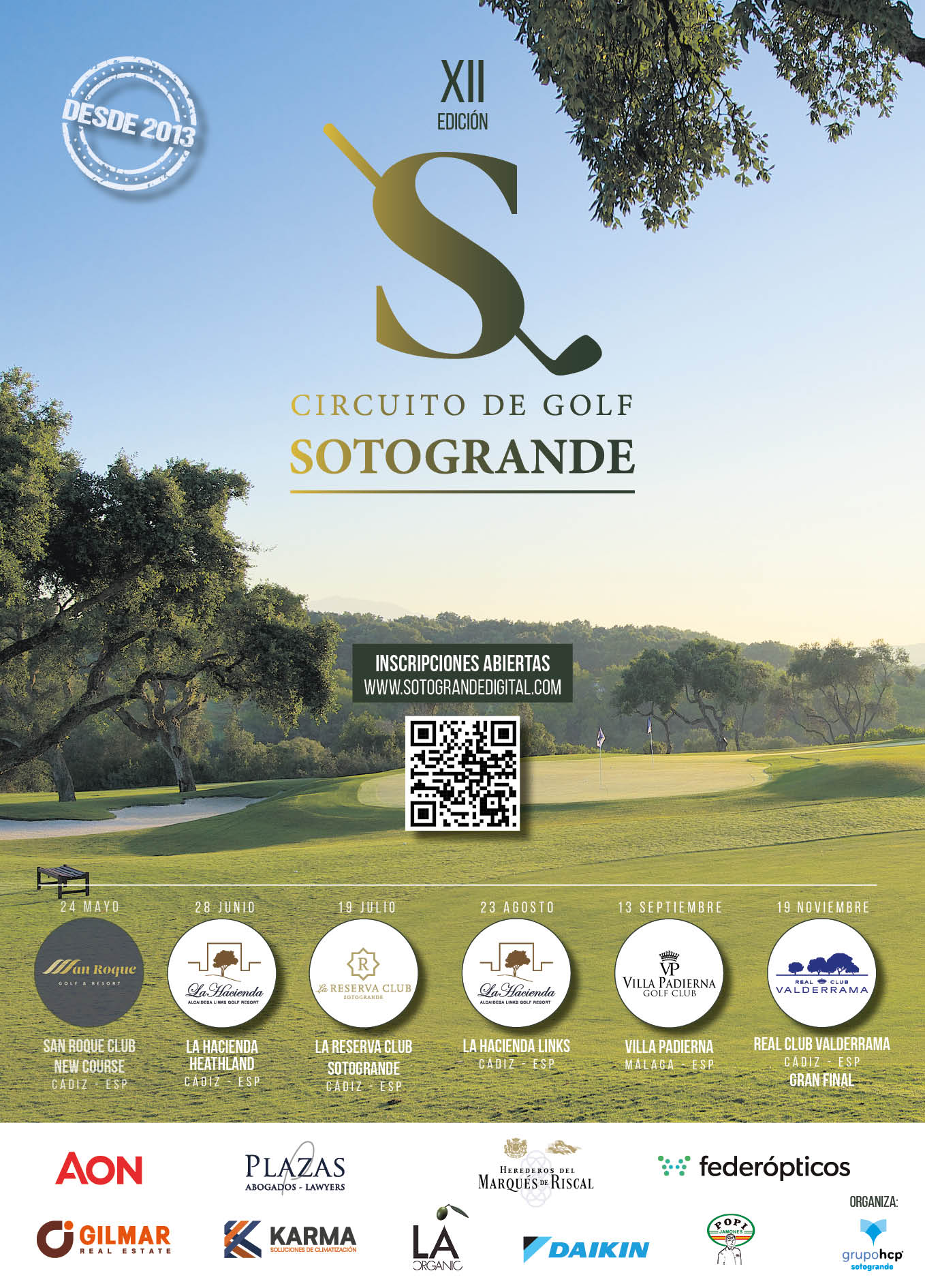 CARTEL OFICIAL XII CIRCUITO DE GOLF SOTOGRANDE