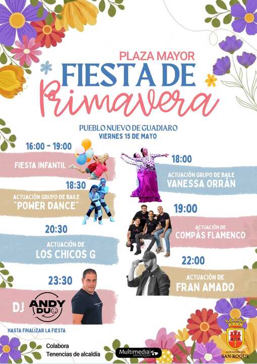 Cartel Fiesta de Primavera de Pueblo Nuevo.