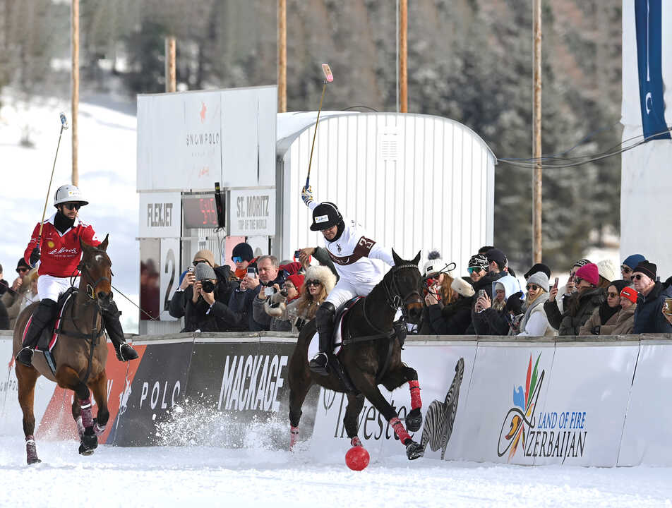 St Moritz Snow Polo World Cup 2026, Day 2, 24/01/2026 - Mackage vs Investec, Flexjet vs St Moritz, Azerbaijan and Standing Rock- © Tony Ramirez/www.imagesofpolo.com